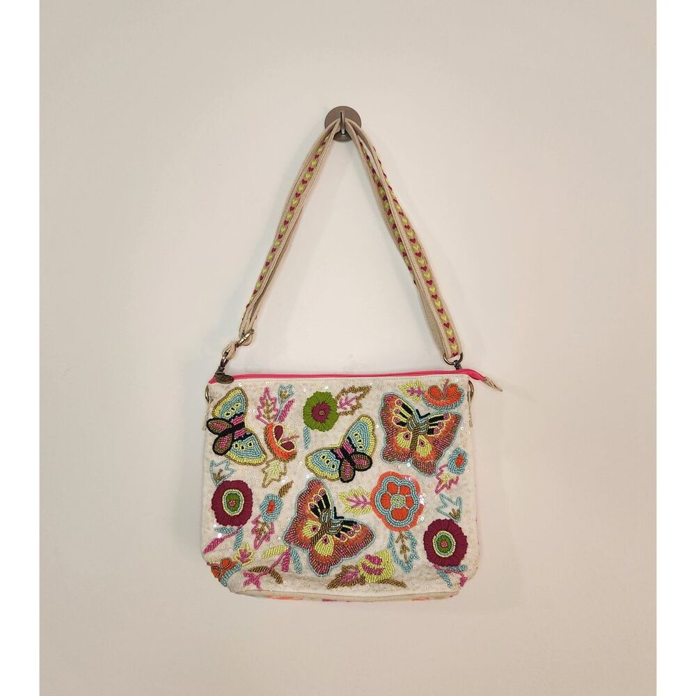 America & Beyond Beaded Butterfly Bag